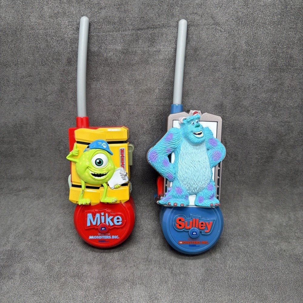 Vintage Tiger Disney Pixar Monsters Inc Walkie Talkies Mike & Sully